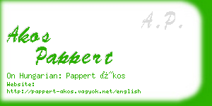 akos pappert business card